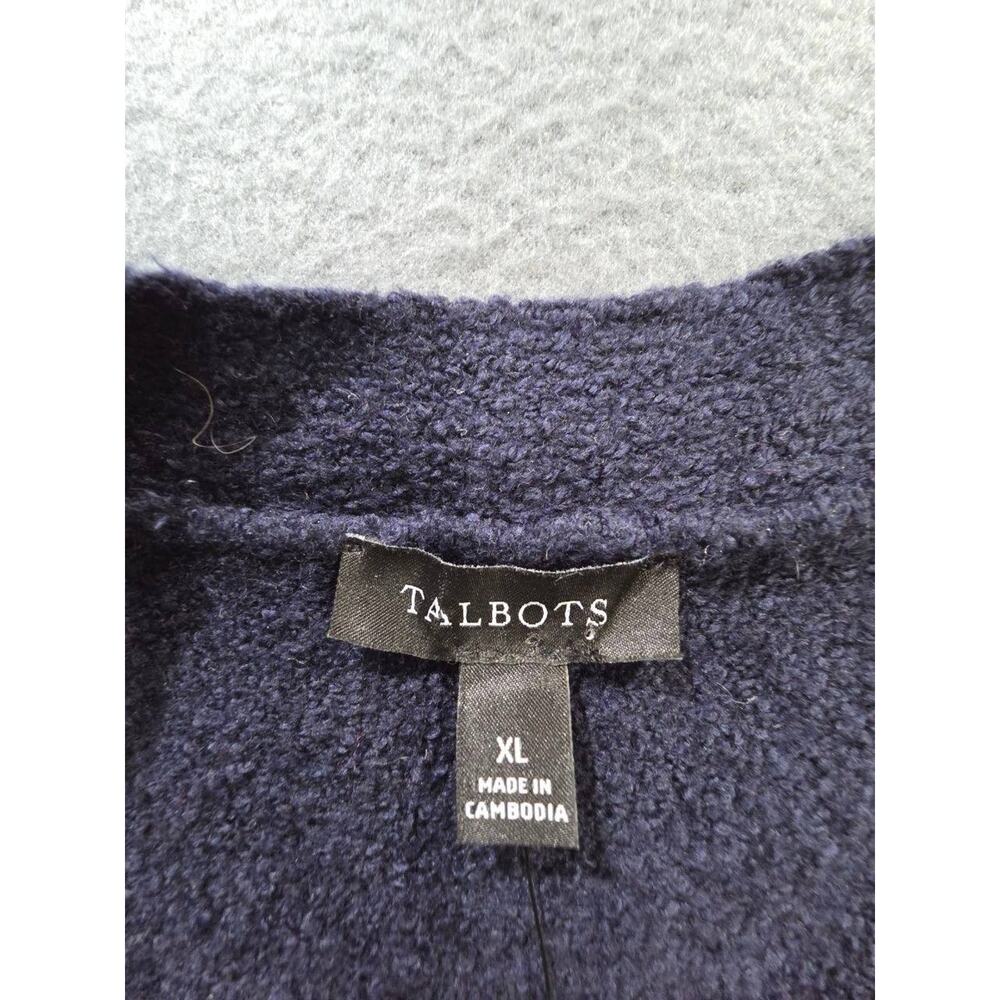 Talbots Sweater Women’s Cardigan Navy Gold Buttons Size X-Large A010889 - Picture 5 of 11